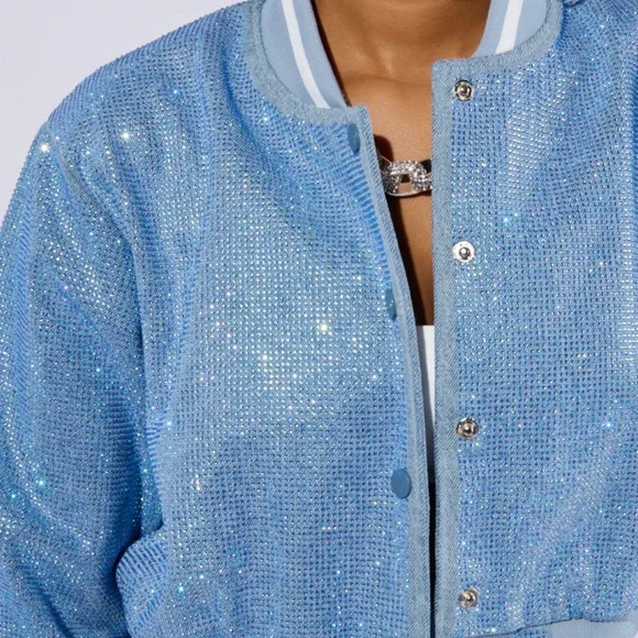 💎SOLD💎 
AKIRA Blue Sequin Jacket - Picture 6 of 7